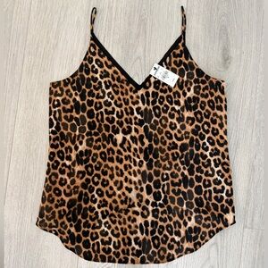 Express Leopard Print Top - Brown and Black- NEW WITH TAGS, XS